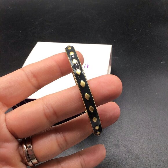 Lia Sophia Bracelet New in Box Cityscape Charcoal Enamel Bracelet Small Signed - Picture 4 of 7